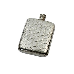 Cosmopolitan Spirit Flask - Bubble Pewter Taschenflasche, 160 ml Fassungsvermögen. Wentwork Zinn