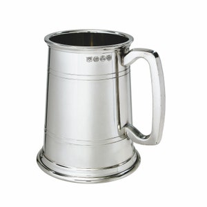 Heavy Double Lined 1 Pint Wentworth Pewter Tankard
