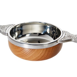 Ciotola Per Degustazione Whisky In Peltro Wentworth Pewter – Claddagh Loving Cup, Fatte A Mano Nel Regno Unito, Regalo Burns Night