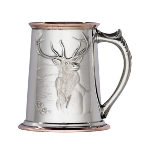Copper Stag 1 Pint Wentworth Pewter Tankard, beer mug, stein, beer stein
