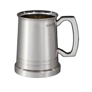 Heavy Half Pint Satin Wentworth Pewter Tankard