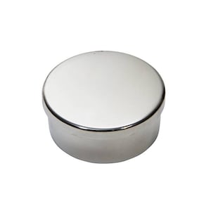 Engraved Pewter Trinket Box: Small Round Pill Box, Handmade in UK