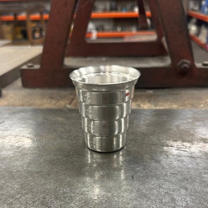 4oz Graduated Pewter Measure Cup, jigger, shot cup 1oz - 4oz capacity