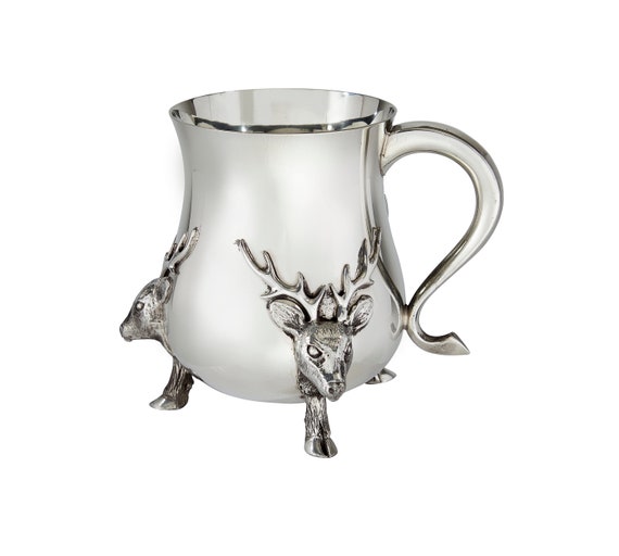 Reindeer Feet Pewter Tankard, 1 Pint Beer Mug, Christmas Hot Chocolate Gift, Santa Claus Replica Mug, Festive Home Decor, Sheffield UK