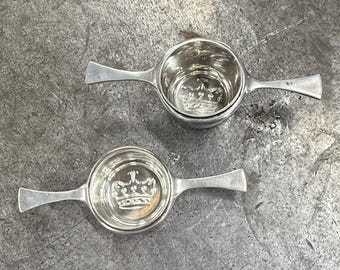 Roll and Pour-jiggers set van 2 tinnen maten