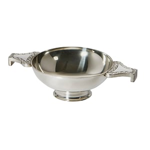 Small Heritage Pewter Quaich Whisky Tasting Bowl Loving Cup Burns Night