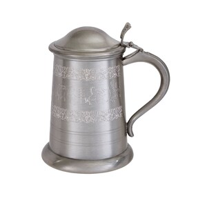 Wentworth Pewter Medieval Hunting Scene Lidded Tankard