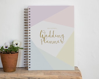 Personalised Wedding Planner - Diamond Design | Custom Wedding Organiser | Personalised Wedding Journal| Engagement Gift for Brides A4 / A5