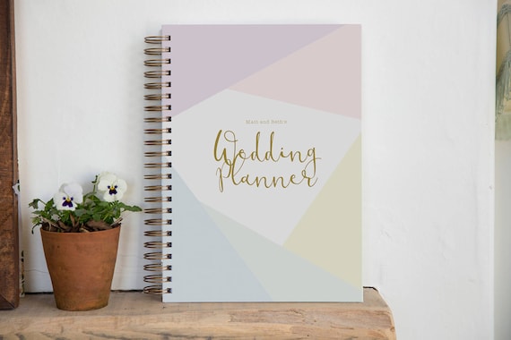 Personalised Wedding Planner - Diamond Design | Custom Wedding Organiser | Personalised Wedding Journal| Engagement Gift for Brides A4 / A5