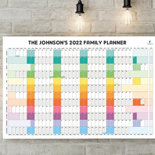 Personalised Family Planner Reusable Calendar Wall Planner Etsy UK