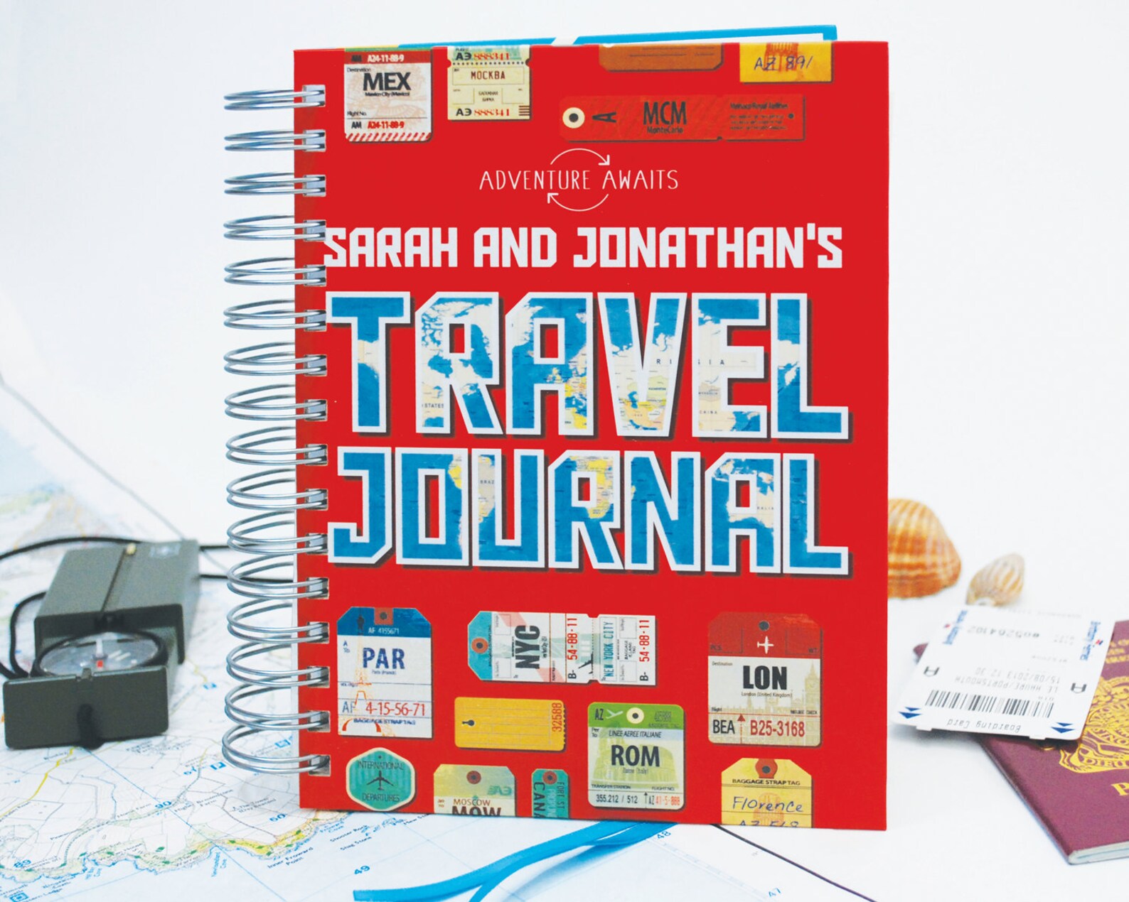 Personalised Travel Journal 2 Designs to Choose Wire Bound Etsy UK