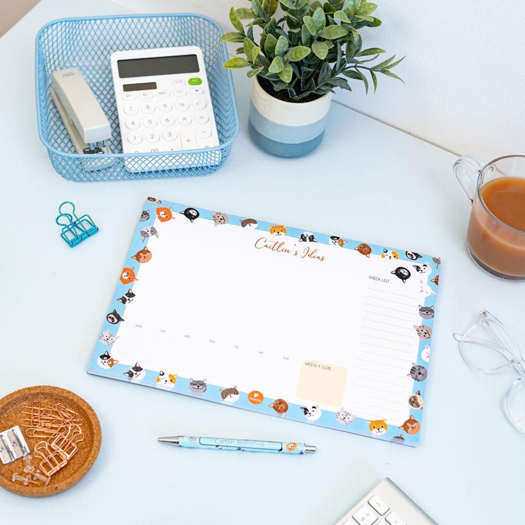A4 Weekly Planner | Desk Pad | Tear-off Notepad | Task Planner | Check ...