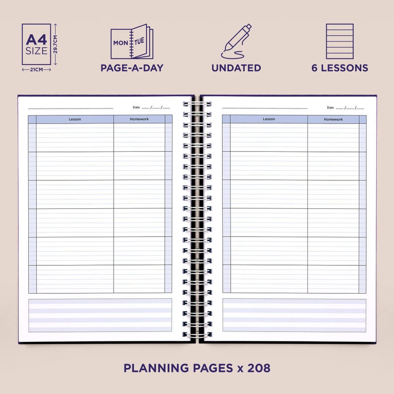 Personalised Teacher Planner / Lesson Planner - 6 Designs to Choose From! image 8