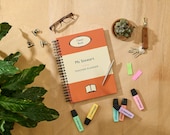 Personalised Teacher Planner / Lesson Planner - Classic Book / Orange / A4 A5