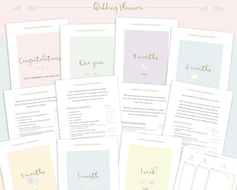Personalised Wedding Planner - Diamond Design | Custom Wedding Organiser | Personalised Wedding Journal| Engagement Gift for Brides A4 / A5 zdjęcie 4