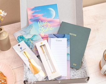 Personalised Stationery Gift Box - Personalised Gift Set - Stationery Gift Set - Floating Pearlescence -  Mother Day Gift
