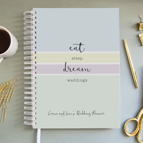 Personalised Wedding Planner - 5 Designs to Choose! | Custom Wedding Organiser | Personalised Wedding Journal | Engagement Gift-Brides