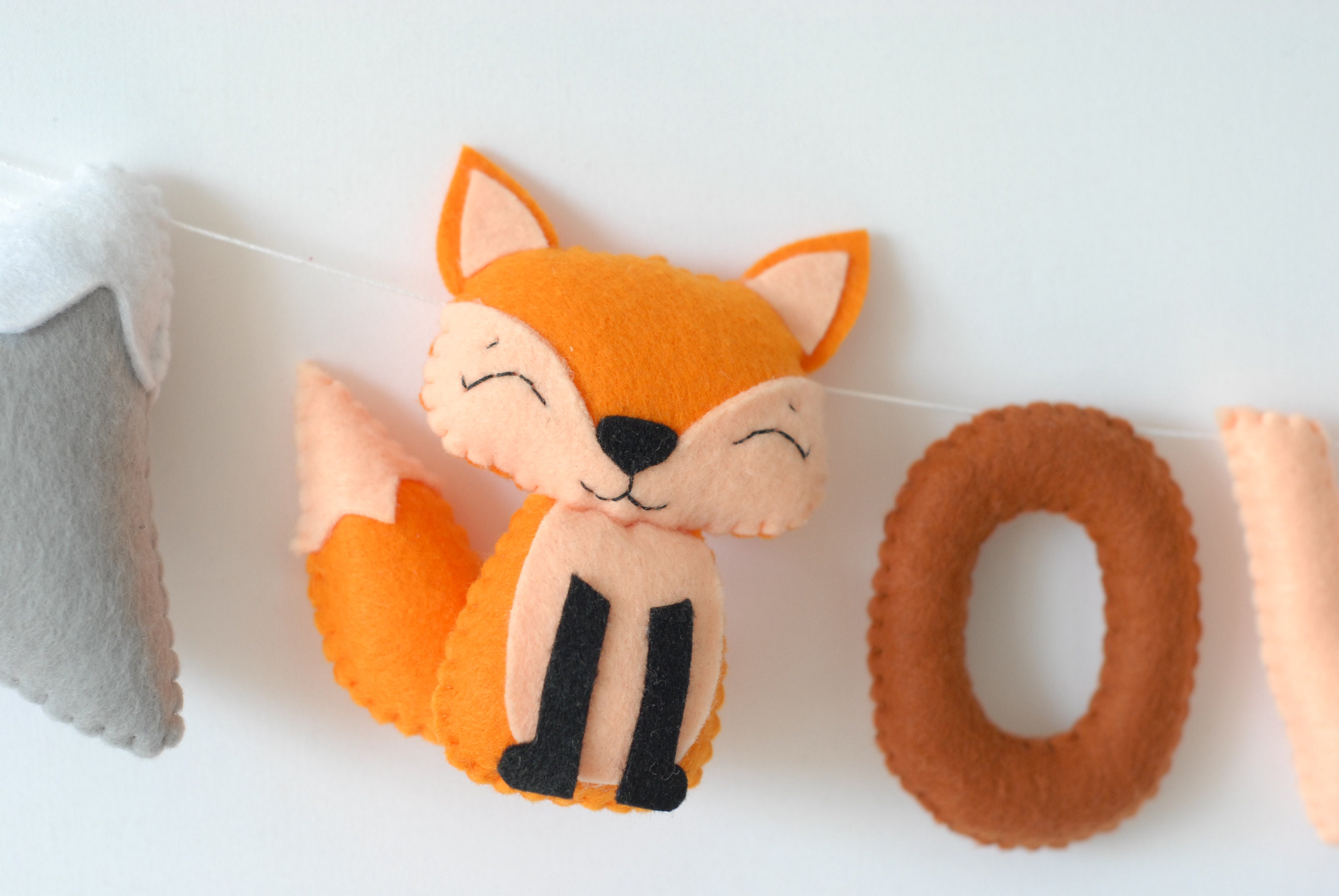 Wall Garland Felt Animal Garland Woodland Hanging Name Banner Etsy UK