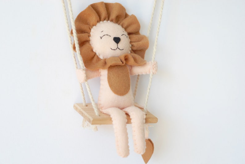 Lion Banner Felt Wall Hanging Lion Garland Nursery Name Etsy