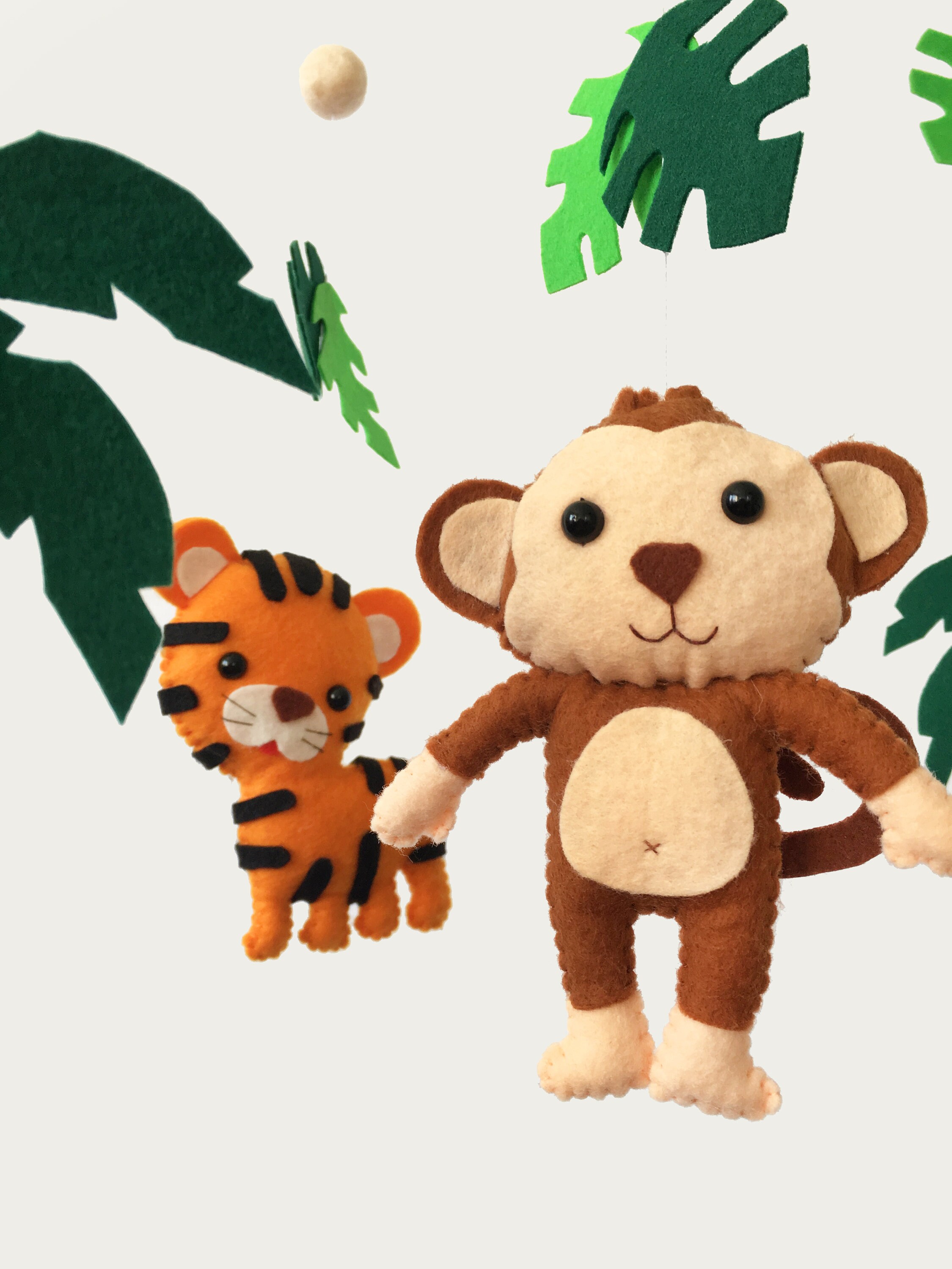 Safari animal mobile for crib Jungle mobile for nursery Etsy