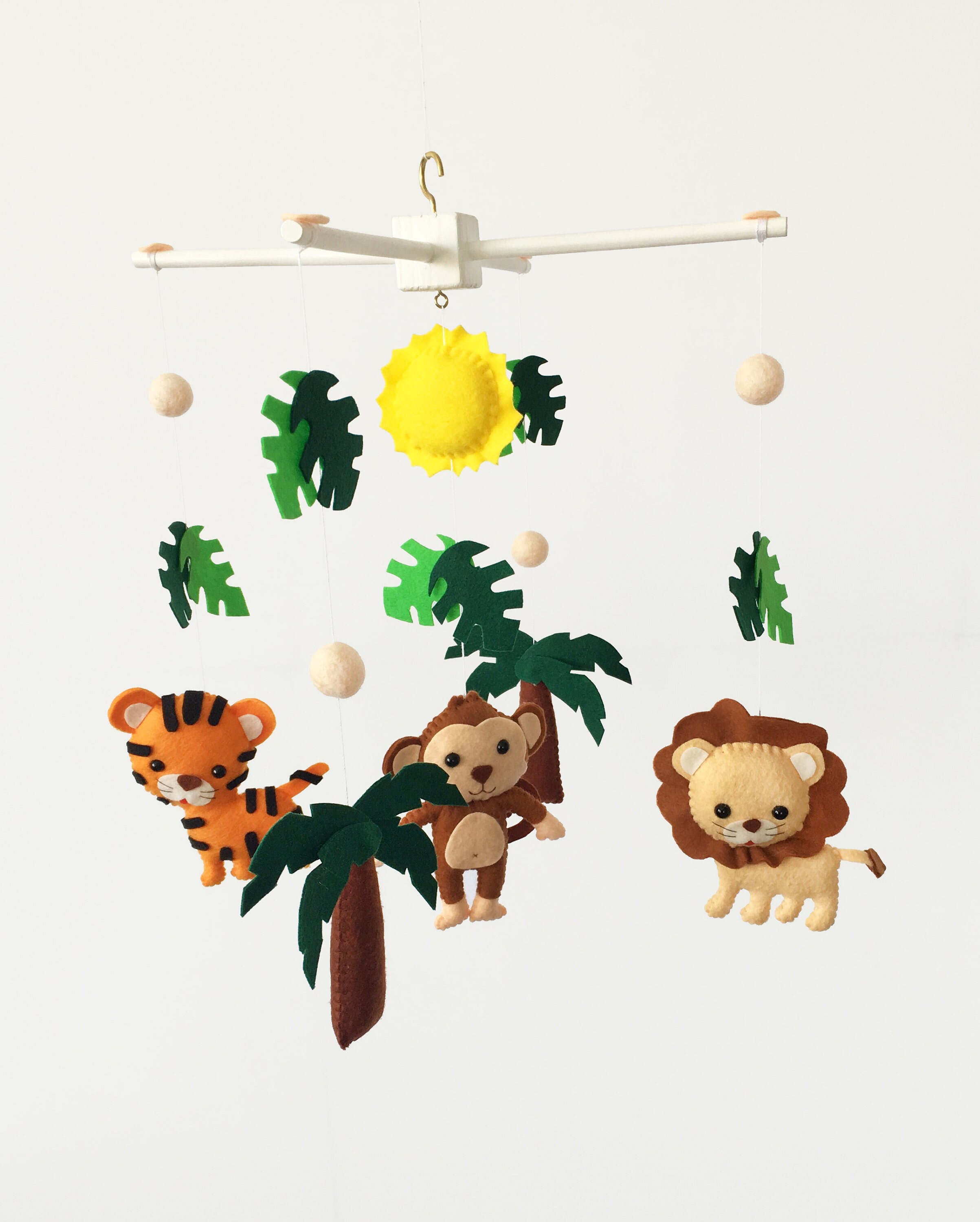 Safari animal mobile for crib Jungle mobile for nursery Etsy