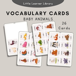 Baby Animals Vocabulary Cards