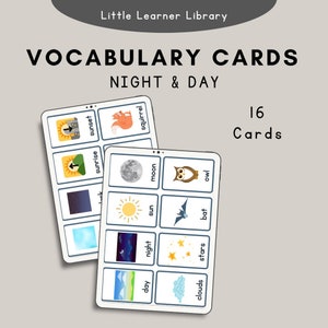 Night & Day Vocabulary Cards