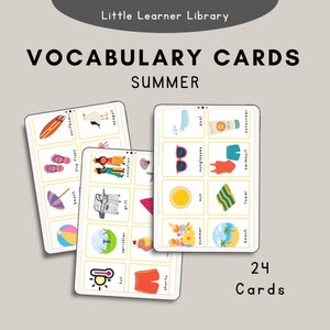 Summer Vocabulary Cards