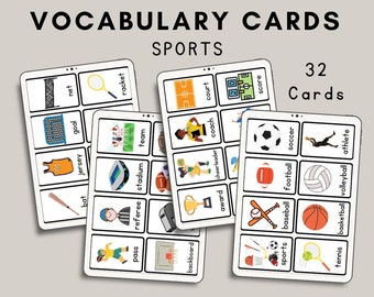 Sports Flashcards for Kids Printable | Preschool Learning Cards ...
