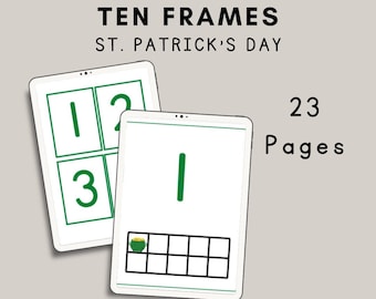 Diez cuadros del día de San Patricio (conjuntos numerados y coincidentes)