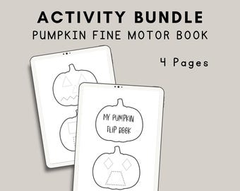 Paquete de actividades de motricidad fina con calabazas (libro desplegable)