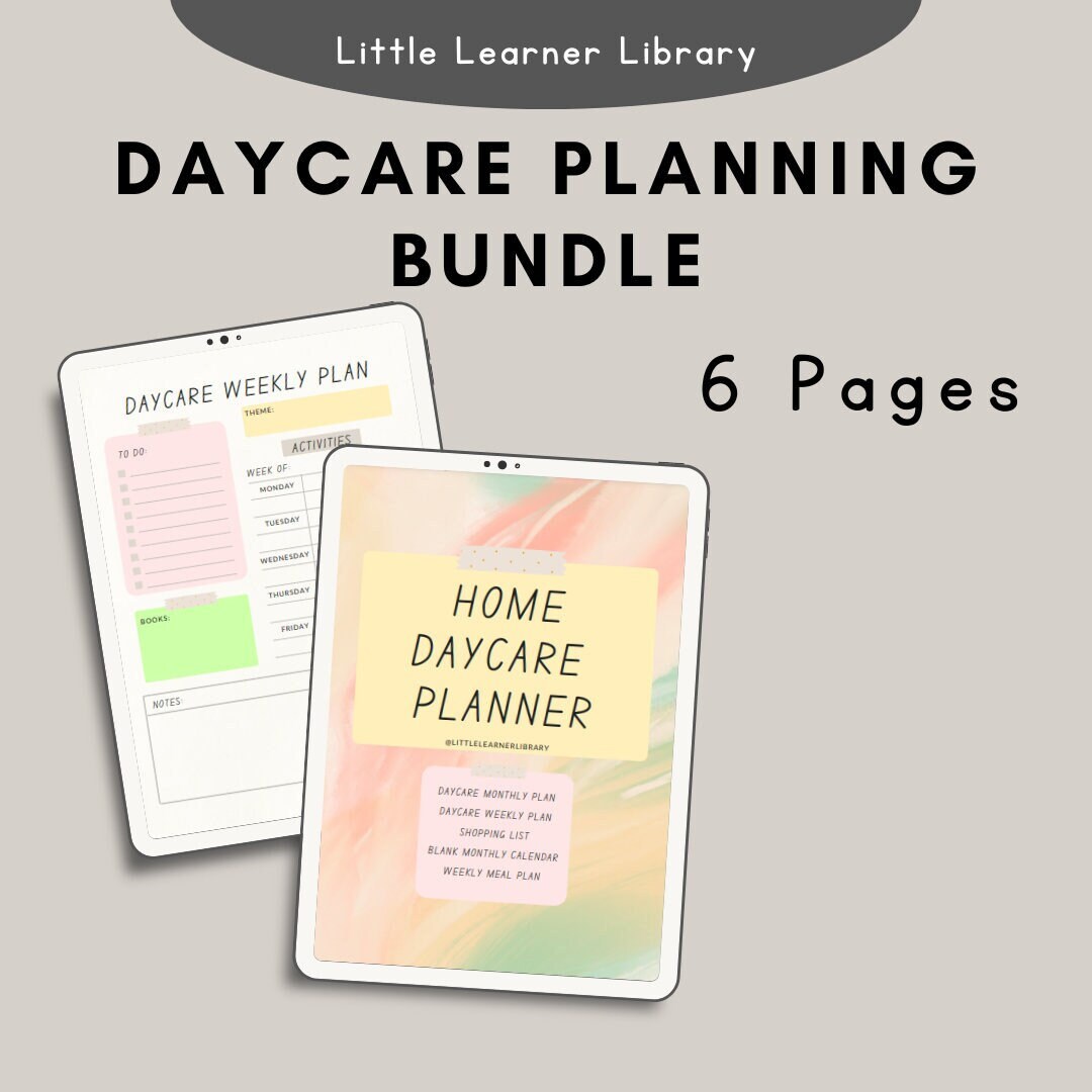 Daycare Planner Pack Etsy