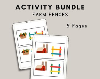 Cercas de granja - Actividad con patrones de palitos de helado