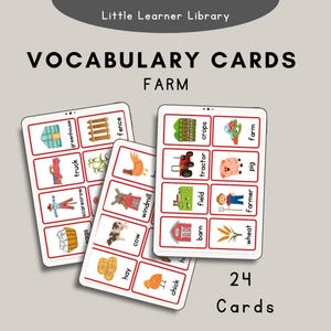 Farm Vocabulary Cards