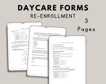 Formularios de reinscripción y confirmación de inscripción en guarderías