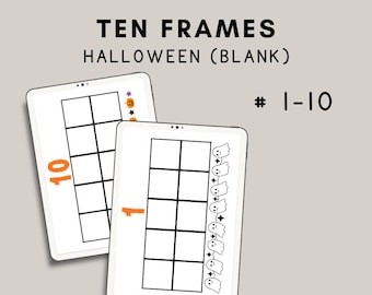 Diez marcos en blanco de Halloween (1-10)