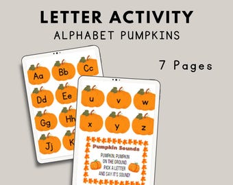 Letter Activity - Alphabet Pumpkins (Fall/Halloween)