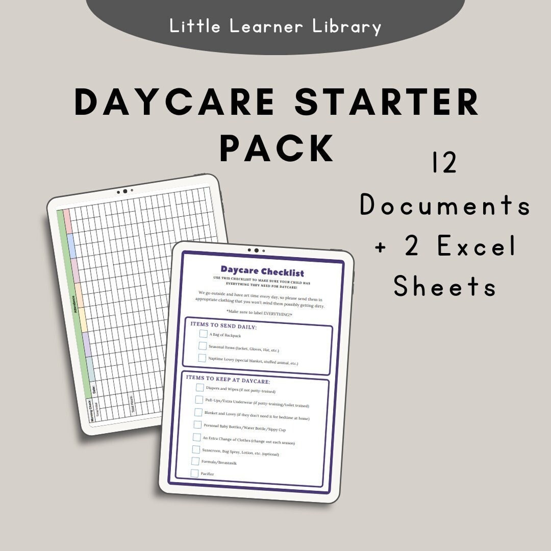 Daycare Starter Pack Etsy