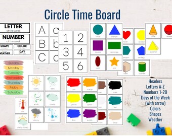 Tablero de Circle Time, simple, minimalista y moderno