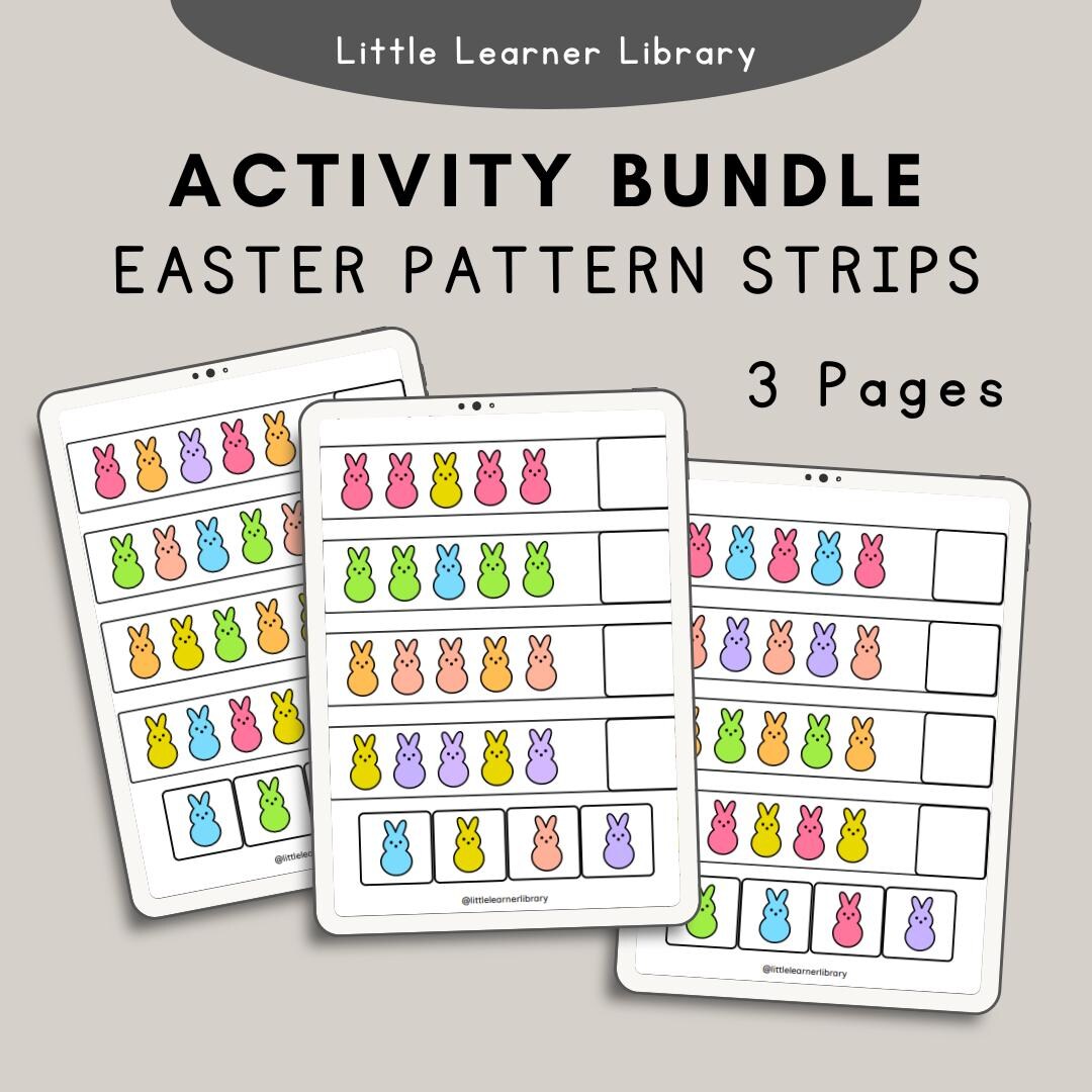 Easter Peep Pattern Strips Activity Bundle - Etsy