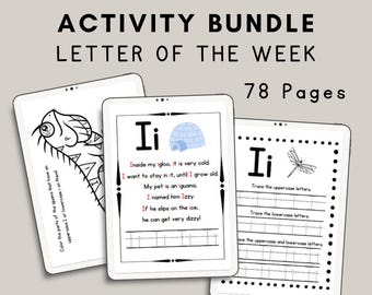 Paquete de actividades "La letra de la semana" - ¡78 páginas!