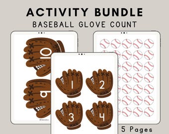 Baseball Glove Count - Sports Activity - Math/Counting Activity