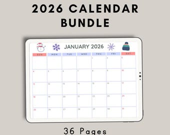 Paquete de calendario 2026