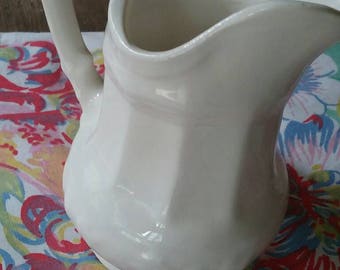 Antique Vintage white creamer pitcher 4".toothpick