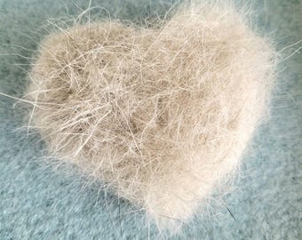 Felted Pet Fur Heart: Unique Pet Loss Keepsake