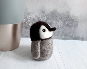 Needle felted baby penguin - British wools