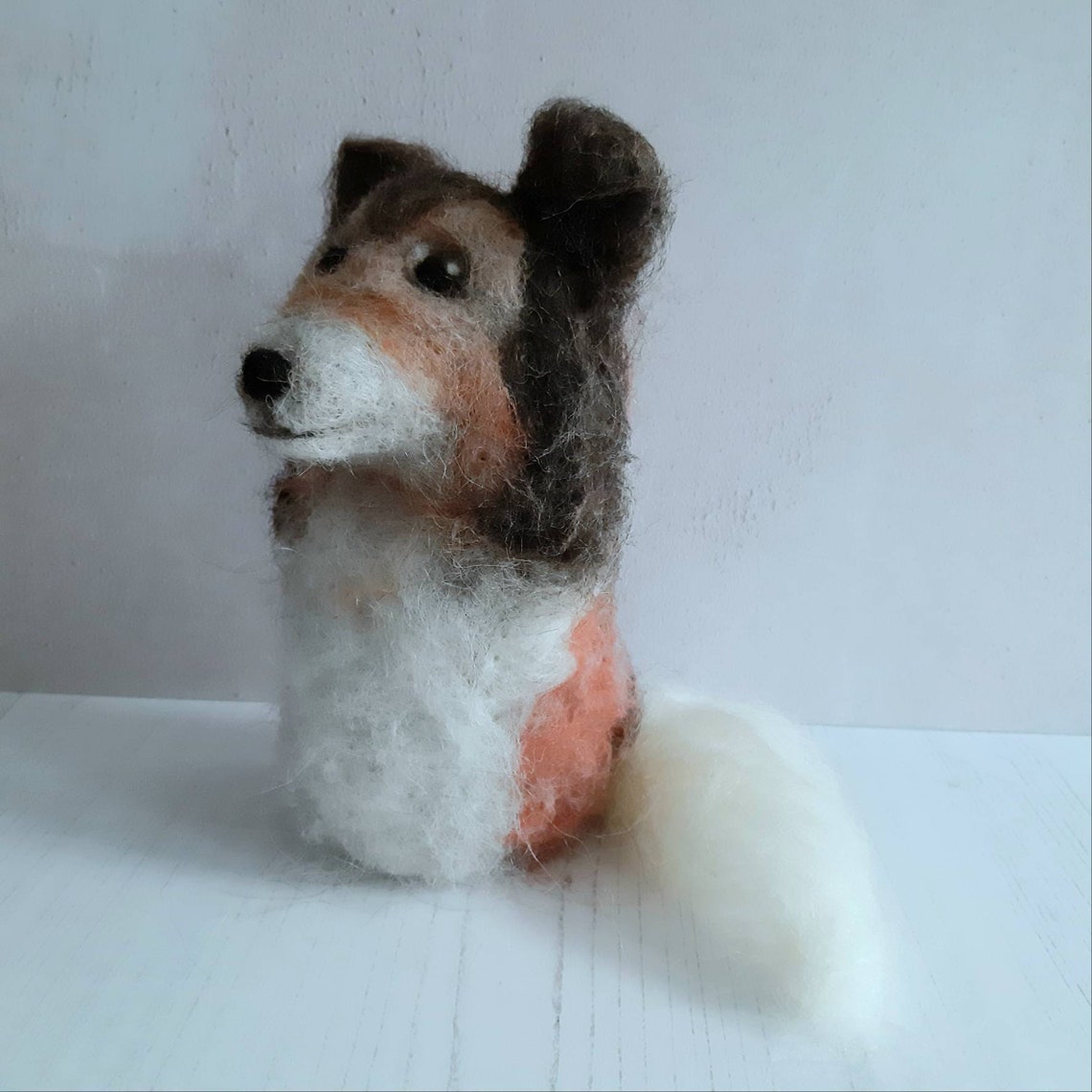 Custom felted dog fur dog made with dog's fur and wool Etsy