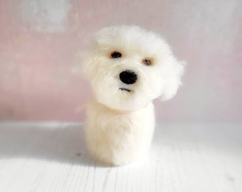 Coton de Tuleur felt dog