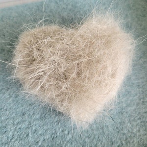 Felted fur heart - heart shape felted from pet fur - pet loss keepsake