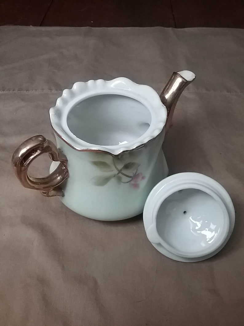 Lefton China Hand Painted One Serving Teapot - Etsy
